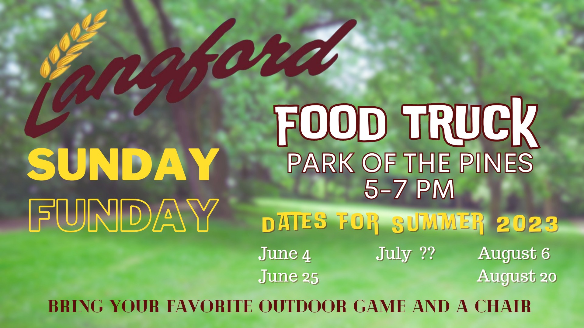 Sunday Funday Food by Uffda Eatery Langford, South Dakota